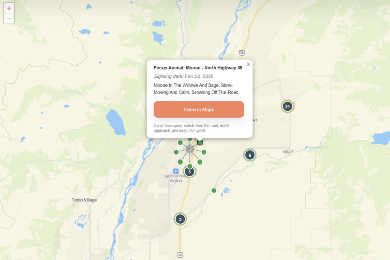 Where the Wild THings Roam Map - Yellowstone - Grand Teton